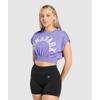 Gymshark Top Crop Grafic din Plasă Record Violet B4b1l Pb56