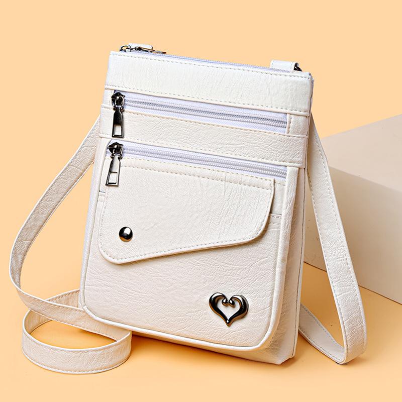 Fashionable Retro Soft Leather Women's Bag, Single Shoulder Bag, Simple Cross-body Style, Small Wallet