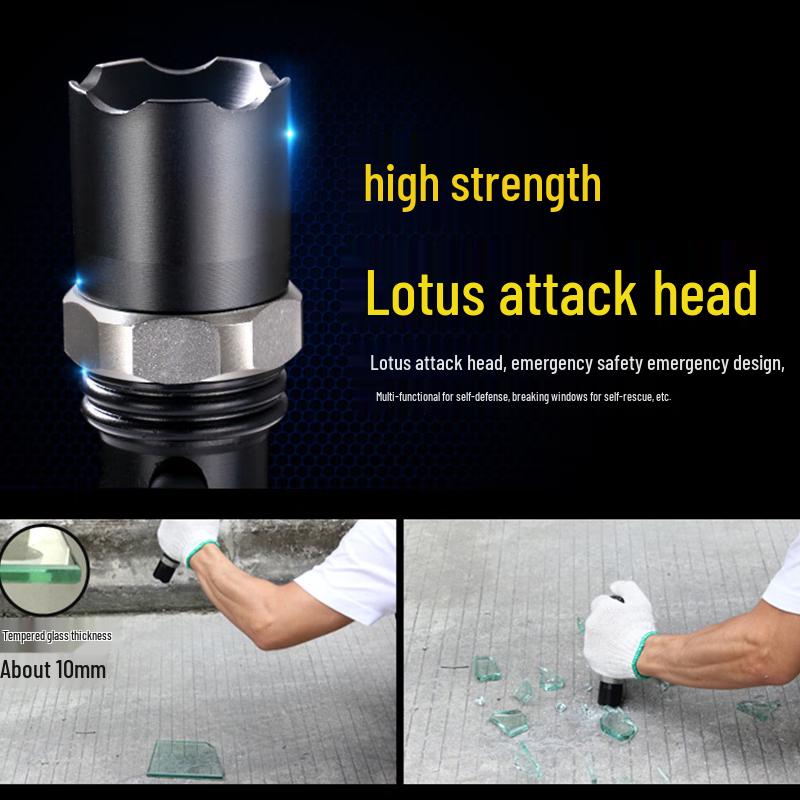 Portable Rechargeable Super Bright LED Zoom Flashlight