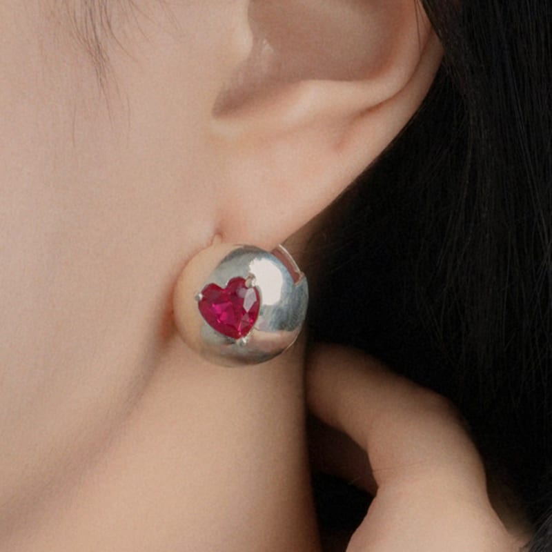 

POSTLUDE [SILVER] ORBIT HEART BALL E (3 colors) BLACK