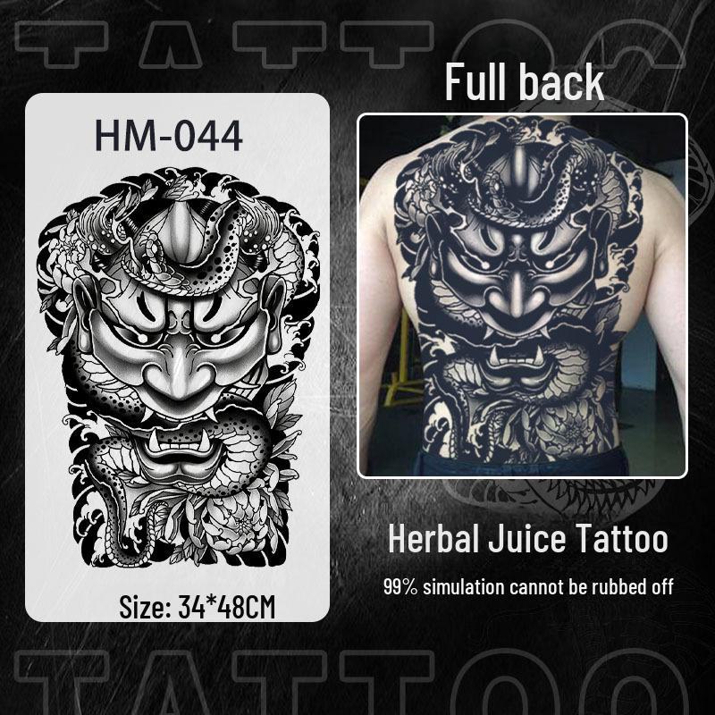 

Водонепроницаемые наклейки-татуировки на всю спину с изображением дракона и феникса: Полуперманентный, неотражающий дизайн для мужчин и женщин 34x48cm