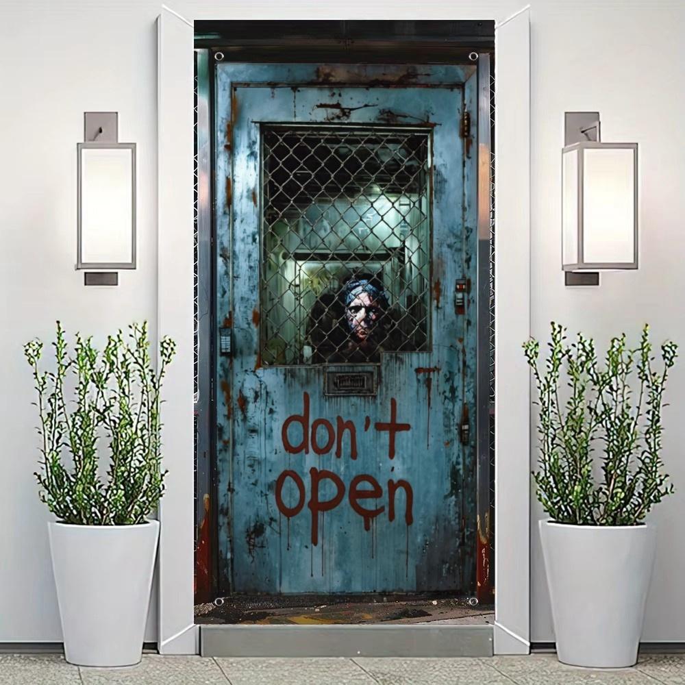 Funny Santa Door Cover 2025 Christmas Decoration Outdoor Porch Decorative Supplies Background Banner Halloween Decors 2026 New
