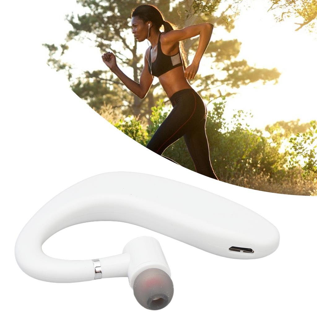Headset Wireless Single Ear Earpiece Low Latency Hands Earphone with USB Charging Cable for Driving Running