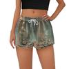 Women's Fashionable Loose-Fit Pajama Shorts With Floral Print Casual Pants