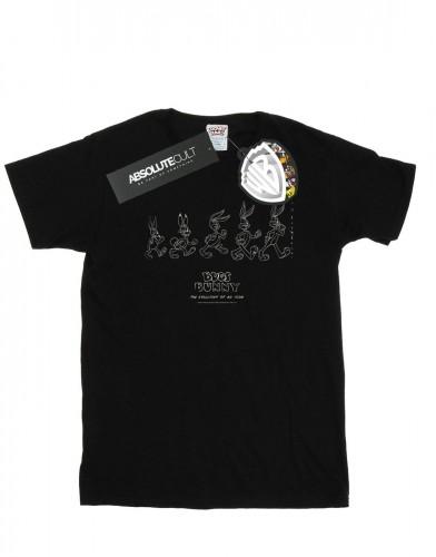 Maglietta da uomo Bugs Bunny Evolution di Looney Tunes M bianco