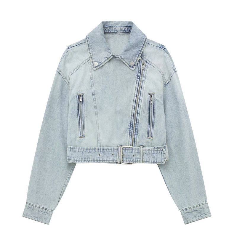 

Kaslead Fashion Fan Car Model Denim Jacket Blue L