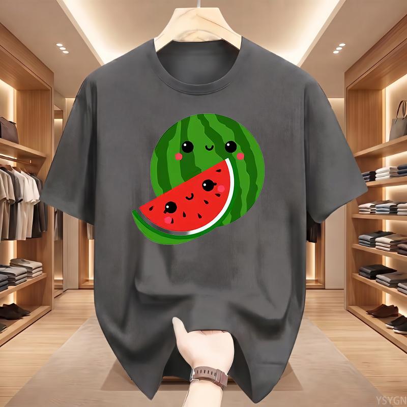 Kawaii Watermelon TShirt Cute Fruit Graphic Tees Happy Summer Aesthetic Shirt Funny Foodie Gift Retro Style Unisex Tops