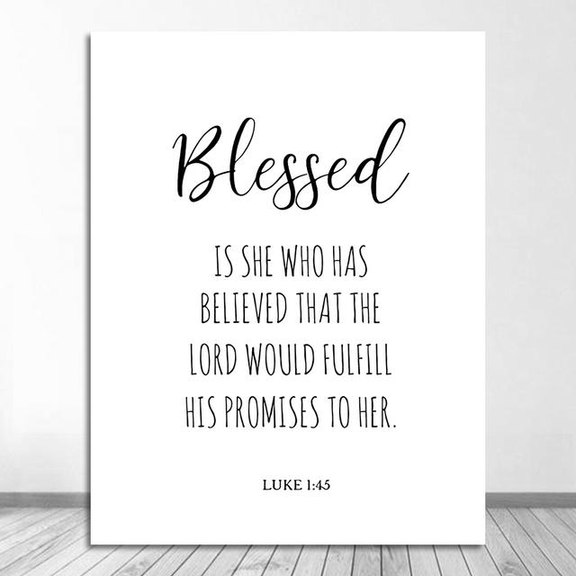Wall Art Canvas Painting Scripture God Quote Posters and Prints Pictures Living Room Home Decor Bible Verse Typography Christian