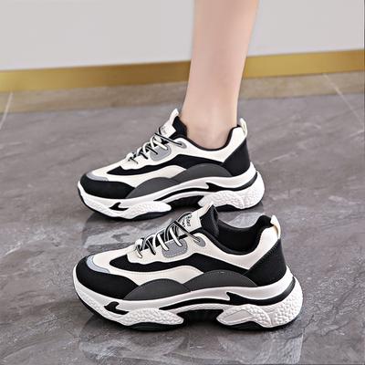 CRLAYDK Women's Fashion Chunky Sneakers Lace Up Platform Casual Running Walking Shoes Comfortable Dad Breathable Sport Tennis