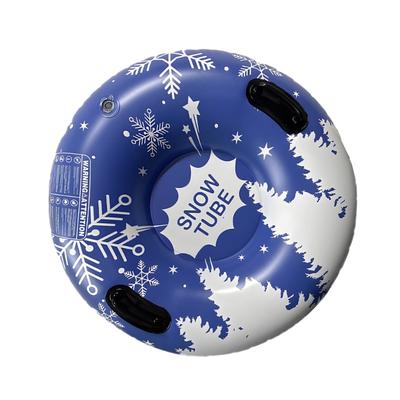 Inflatable Snow Tube Sled with Handles Inflatable Ski Rings PVC Sledding Tube Protable Winter Snow Sledding Toy