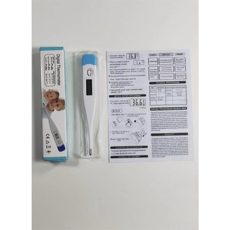 Kompaktes digitales elektronisches Thermometer mit flexibler Spitze und gut lesbarem Display