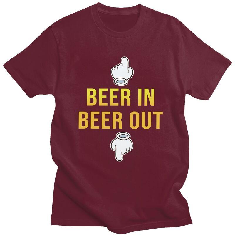 Custom Beer In Beer Ou T Shirts Men 100 Cotton Tee Tops Tshirt Casual Tshirt