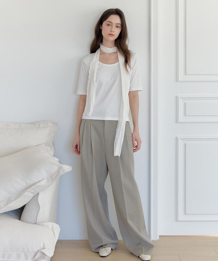 Meojiaenminggeul Layered Petit Scarf T-Set (Ivory)
