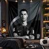 Wandbehang Wandteppich Cristiano Ronaldo Druck Stoff für Wohnzimmer Schlafzimmer Heimdekoration