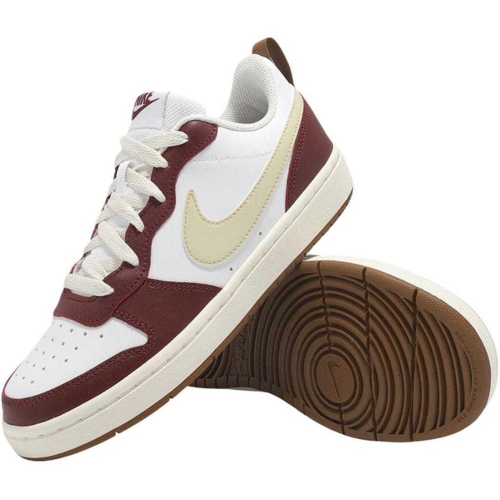 Nike Court Borough Low top Skateboard Shoes White Red Unisex IB4706-121