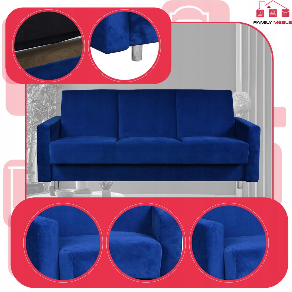 Alicja Lounge Set Sofa Armchairs Family Meble Blue