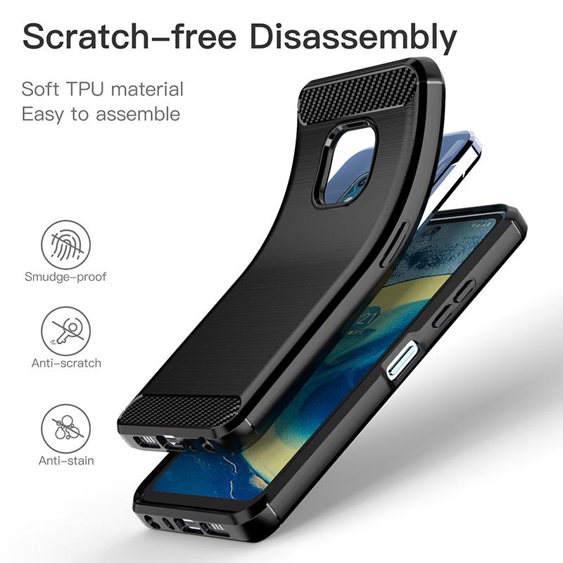 For Nokia XR20 Case Rubber Silicone Shockproof Carbon Fiber Cover For Nokia XR20 NokiaXR20 Phone Case For Nokia XR20 Case 6.67