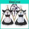 Nekopara Chocola Vanilla Strój Cosplay Sukienka Kociej Pokojówki Peruka Oddychająca Wykwintne Wykonanie