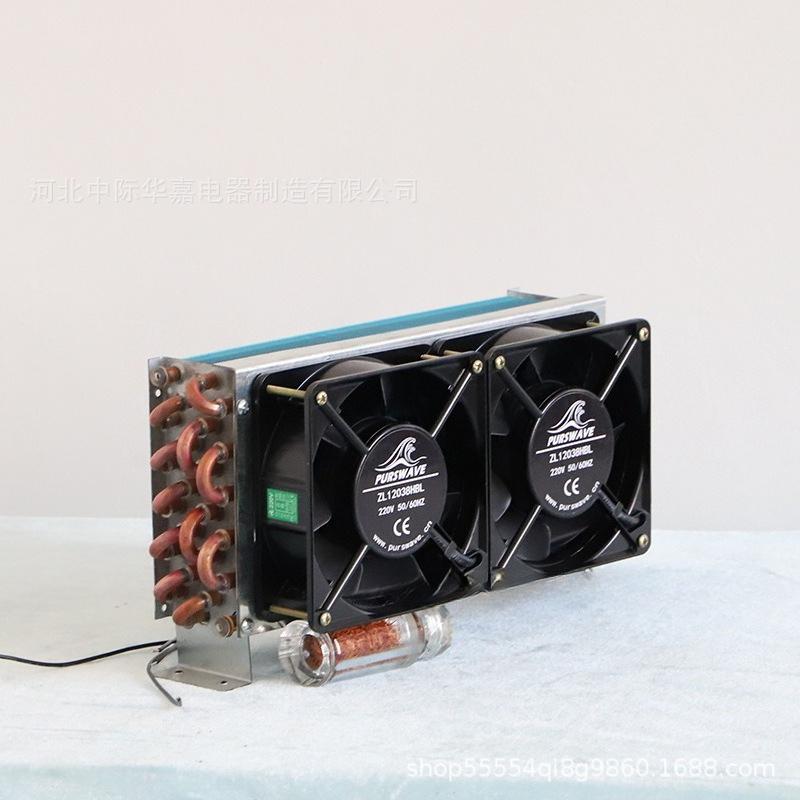 

CP4x6x240 Miniature Condenser Air Cooled Copper Tube Fin Radiator Evaporator With 120 Dual Fans Condenser only