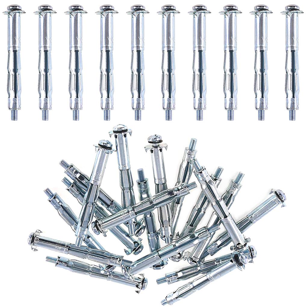 42 Pieces Expansion Screw Bolts Hollow Drive Wall Anchor Screws Home Improvement Tool Set Drywall Plaster Tile Bookshelf
