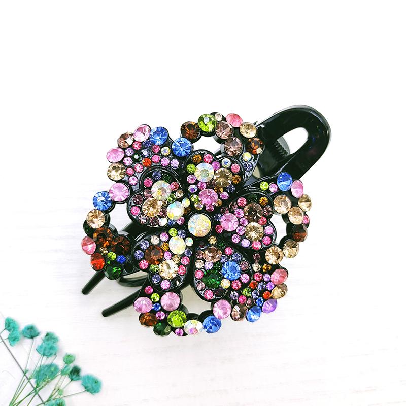 

1Pc Hair Claws Fashion Rhinestone Hair Clips Plastic Women s Hairpin Hairgrip Duckbill Clip