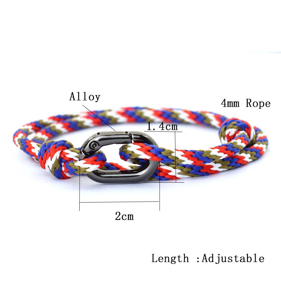New Rope Bracelet Men Adjustable Double Layer Handmade Sliding Buckle Macrame Braslet Surfing Jewelry Pulseira Corda Masculina