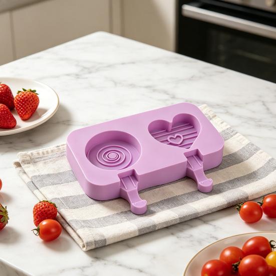 Silicone Popsicle Molds Maker Reusable Ice Popsicle Cartoon Small Popsicles Non-stick DIY Molds