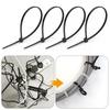 100Pcs Nylon Cable Ties Adjustable Self-locking Cord Ties Straps Fastening Loop Reusable Plastic Wire Ties For Home Office