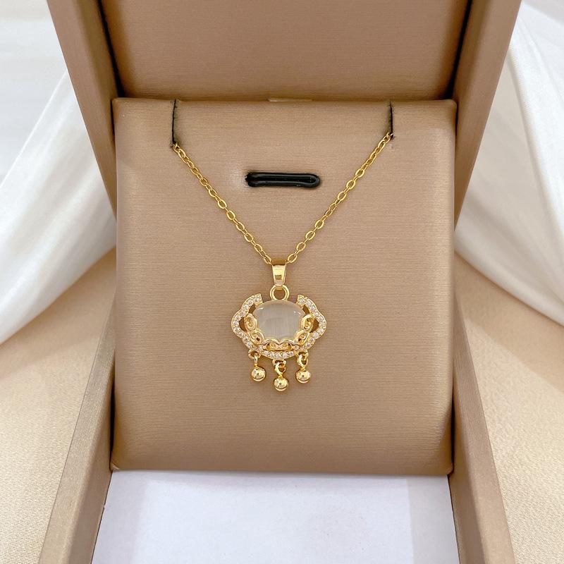 Collier à la mode pour femmes, en cuivre, Micro incrusté, en acier, Simple, maille rouge, chaîne de collier exquise