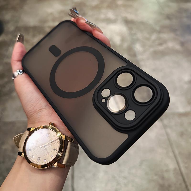 Luxury For Magsafe Wireless Charging Magnetic Case for iPhone 15 14 Plus 13 12 11 Pro Max Clear Matte Bumper Shockproof Cover