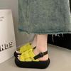 Sandals Women's 2025 New Summer Popular Versatile Woven Beautiful Small Thick-soled Casual Beach Roman Shoes