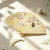All-Bamboo Folding Fan, Ancient Style, Compact, Portable, Foldable Gift Fan, Chinese Style, Hanfu, Cheongsam, Photo Shoot, Dance Fan