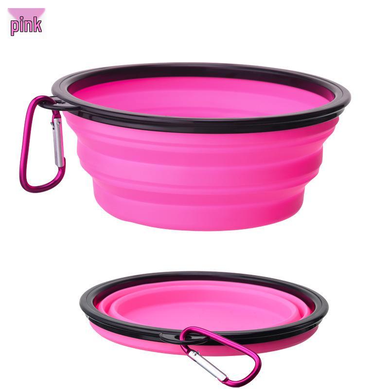 

Складная силиконовая миска для домашних животных для собак и кошек - Портативная дорожная чашка для еды и воды 350ML Bowl