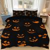 Halloween Bedding Set Cute Ghost Flower Print Duvet Cover Child Adult Quilt Cover Pillowcase Single Queen Size