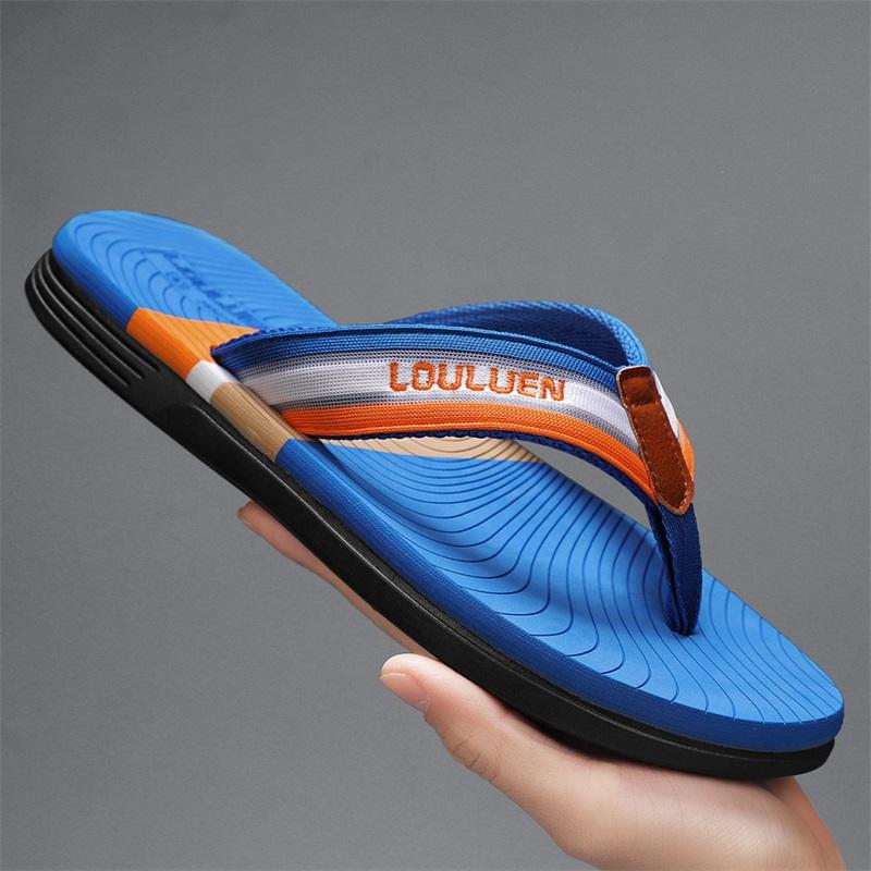 2024 Summer Brand Fashion Flip Flop Men High Quality Non-Slip Outdoor Beach Flip Flops Men Flat Casual Slippers Men