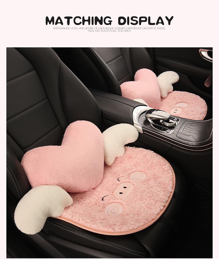 Warmer Plüsch Schwein Cartoon Rücksitzkissen - Winter Wrap-Around