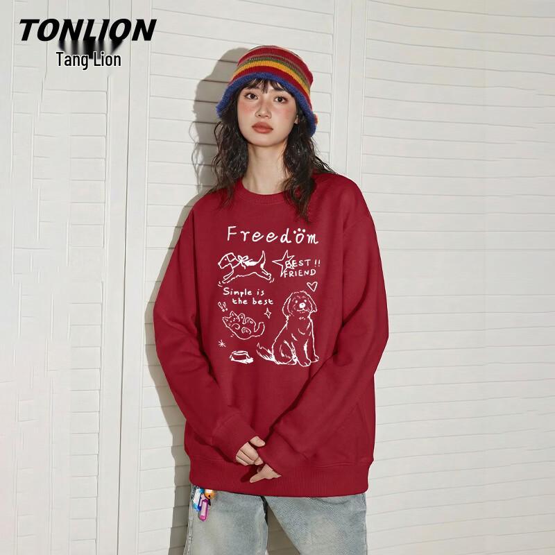 TonLion Women's Loose Fit Long Sleeve Sweatshirt