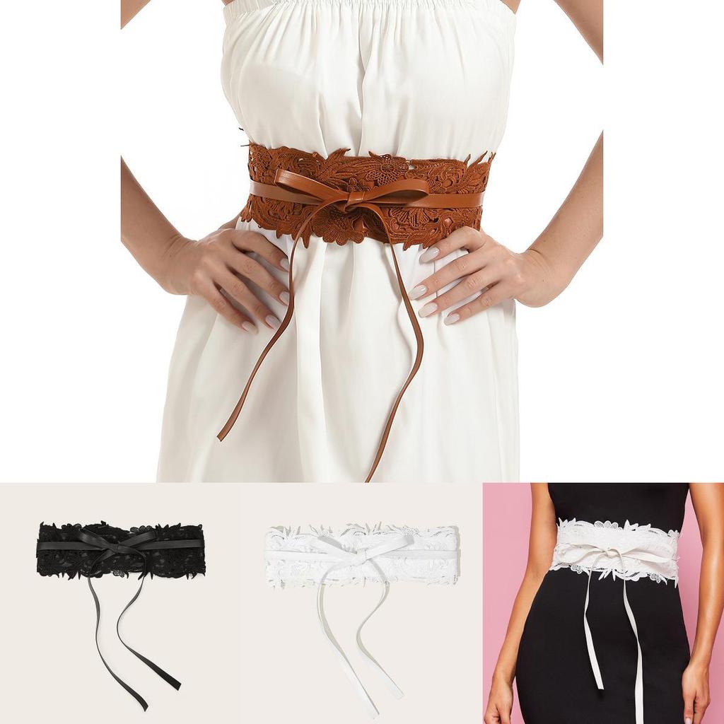 Breites Spitzen-Hüftband für Damen mit handgenähten Details für elegante Abendgarderobe