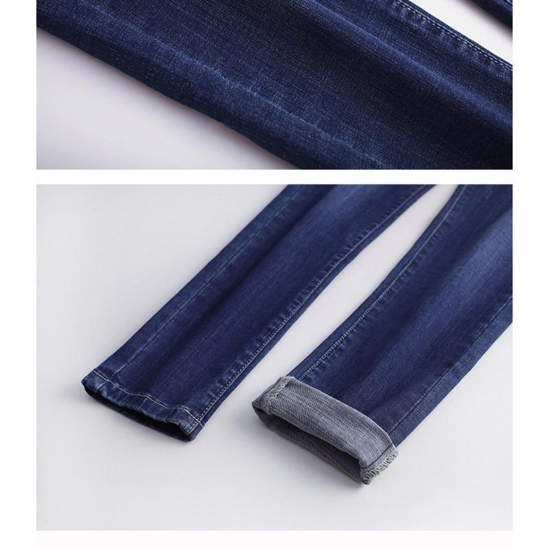 Elastické džíny v pase Dámské kalhoty s vysokým pasem Velká velikost Úzké kalhoty