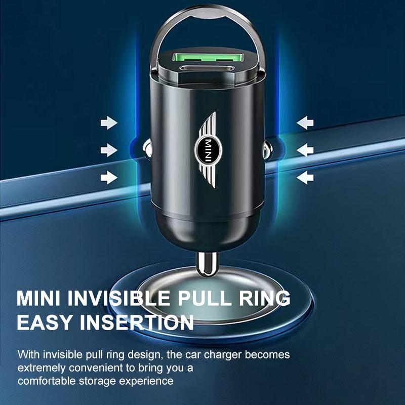 Micro Car Quick Charger Vehicle Cigarette Lighter Convert Plug Car Accessories For BMW Mini Cooper F54 F55 F56 R56 R60 SONE Roadster Clubman Coupe