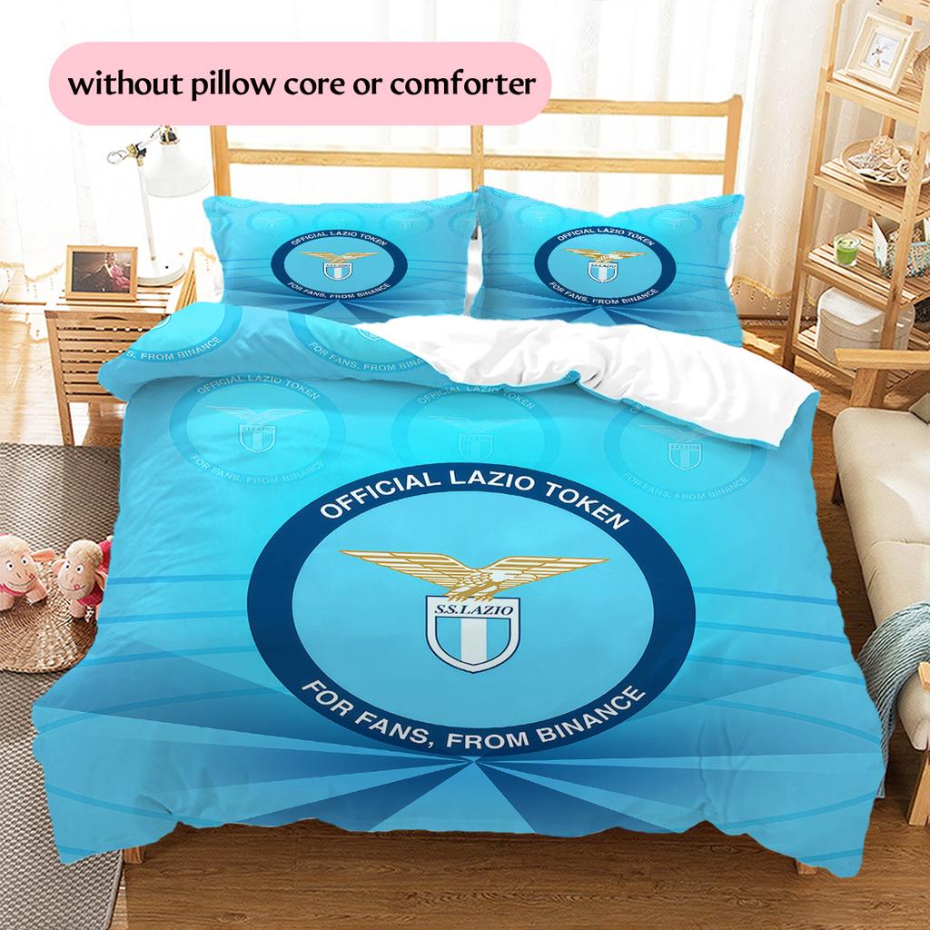 Lazio Pattern Bedding Quilt Set Home Decoration Gift (1 * Duvet Cover + 2 * Pillowcase Without Core)