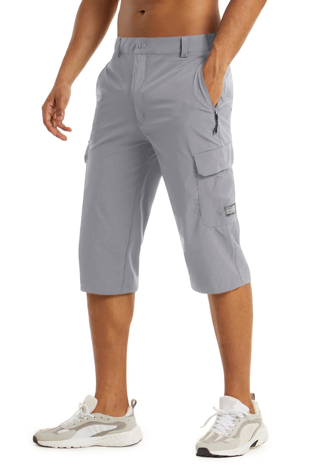 Мужские летние брюки чинос, дышащие, свободного кроя, светло-серые, размер 2XL, для бега и скалолазания