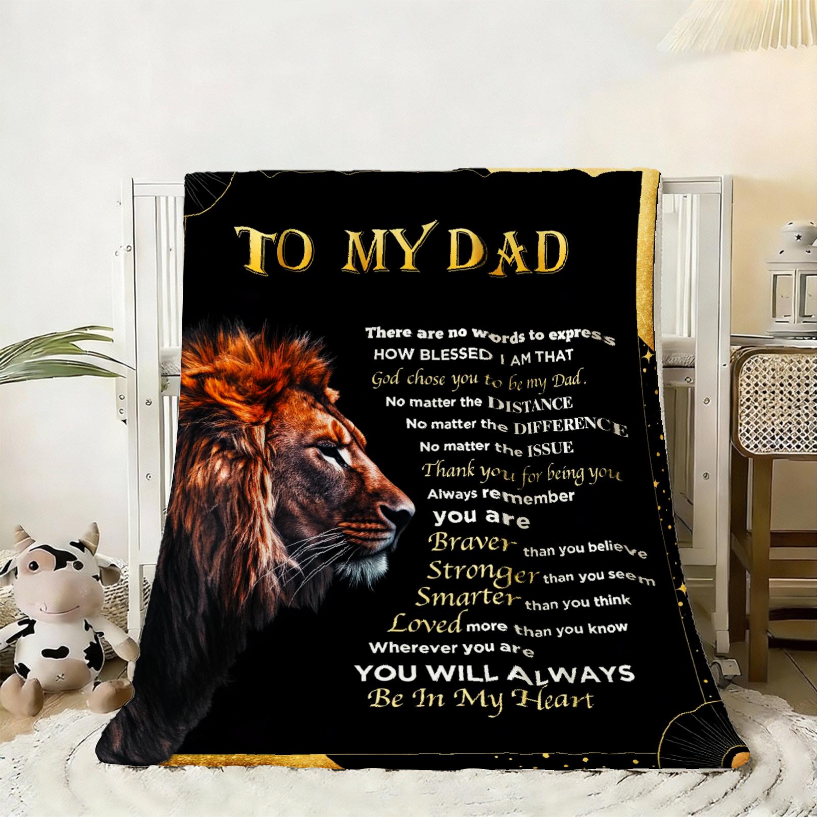 

1pc Fathers Day Blanket Fathers Day Gift Throw Blanket Suitable for Reading Camping Napping Working for All Season 125x150cm (50x60inch)