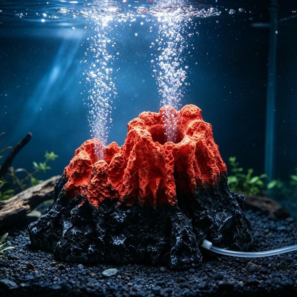 Natuurlijke Stijl Vulkaan Zuurstofpomp Decor Gesimuleerde Aquarium Luchtpomp Vulkaan Huis Bureau Ambachten