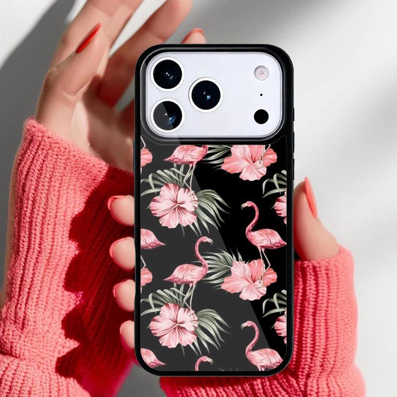 Flamingo Phone Case for iPhone 17 16 15 14 13 Pro Max Back Cover for 12 11 Pro Coque