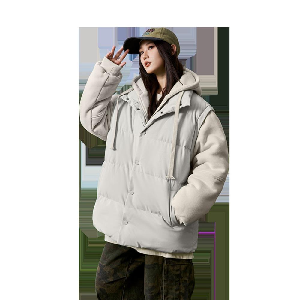 

Зимнее новое пальто с хлопковой набивкой для пары, мужское, с капюшоном, утолщенное, теплое, в американском ретро-стиле, повседневная хлопковая куртка, зимнее пальто 4XL абрикосовый