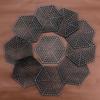 100pc Handmade Hexagon Weaving Mesh Pattern Accessory Kit, Plastic Weaving Template Board for DIY Crochet Customized Bag/Wallet