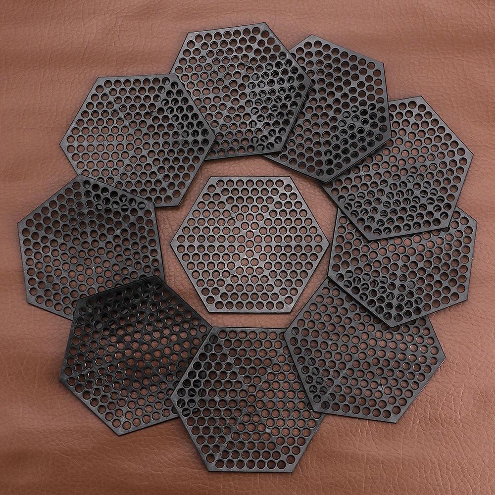 100pc Handmade Hexagon Weaving Mesh Pattern Accessory Kit, Plastic Weaving Template Board for DIY Crochet Customized Bag/Wallet