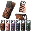 2 w 1 Odpinany Magnetyczny Uchwyt na Karty Wielofunkcyjny Portfel Pierścień Skórzane Etui Dla iPhone 17 Pro Max 16 15 14 13 12 11 17air