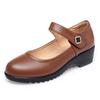 Fashion Women's Wedge Shoes Women Ankle Strap Casual Flat Shoes Woman Work Office Pumps Comfort Genuine Leather Shallow Mouth Mom Shoes